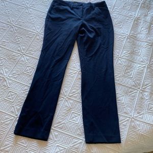 Pleated, Navy, straight leg Express dress pants.
